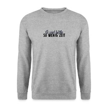 Stricken - Unisex Pullover - Weißgrau meliert - Vorne - Alina (178cm) & Michal (187cm)