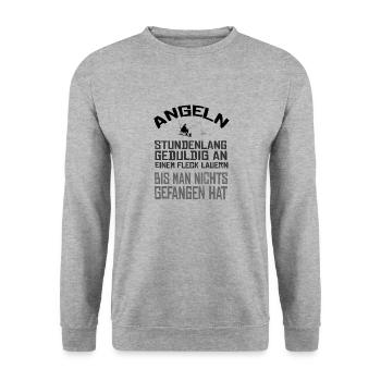 Angler Angel Design Für Angler - Unisex Pullover - Weißgrau meliert - Vorne - Alina (178cm) & Michal (187cm)