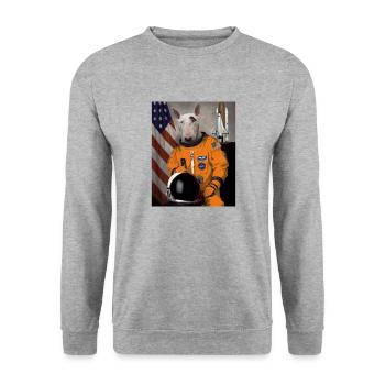 Bull Terrier Bull Terrier Owner Lover Astron - Unisex Sweatshirt - salt & pepper - Front - Alina (178cm) & Michal (187cm)