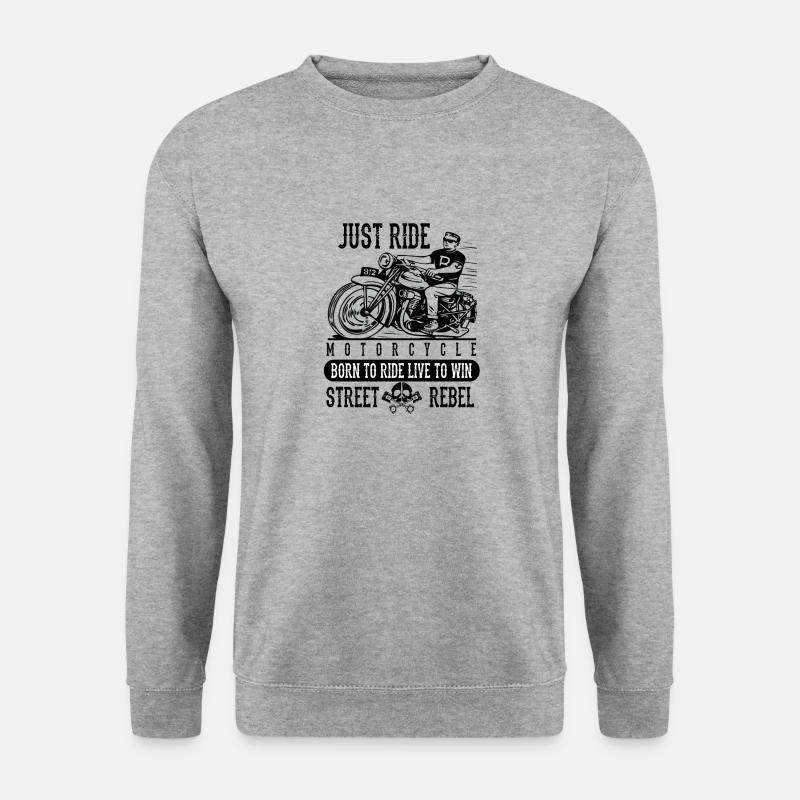 Just ride - Unisex Pullover - Weißgrau meliert