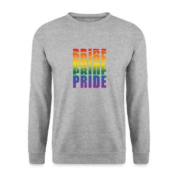 LGBT Pride equality no human is illegal - Unisex Sweatshirt - salt & pepper - Front - Alina (178cm) & Michal (187cm)