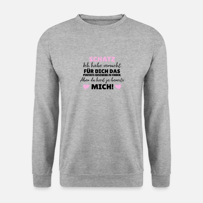 Geschenk für Freund. Lustige Geschenkidee für Mann - Unisex Pullover - Weißgrau meliert
