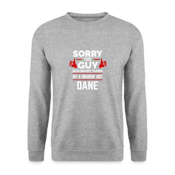 Désolé Guy déjà pris par Danois danois chaud Danemark - Sweat-shirt Unisexe - gris chiné - Devant - Alina (178cm) & Michal (187cm)