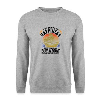 Boat - captain - boat owner - Unisex Sweatshirt - salt & pepper - Front - Alina (178cm) & Michal (187cm)
