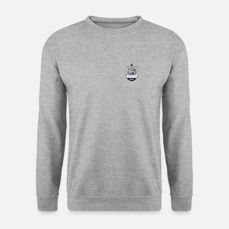 Personal Trainer Workout und Fitness Design - Unisex Pullover - Weißgrau meliert