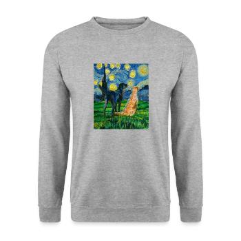 Cadeau pour les propriétaires de Labrador Retriever - Sweat-shirt Unisexe - gris chiné - Devant - Alina (178cm) & Michal (187cm)