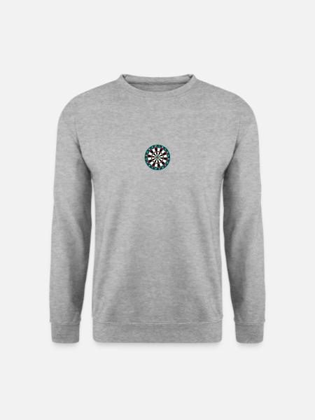 dartbrett für Dartspieler - Unisex Pullover - Weißgrau meliert
