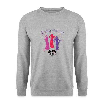 belly dance oriental dancing Orient sharqi - Unisex Sweatshirt - salt & pepper - Front - Alina (178cm) & Michal (187cm)