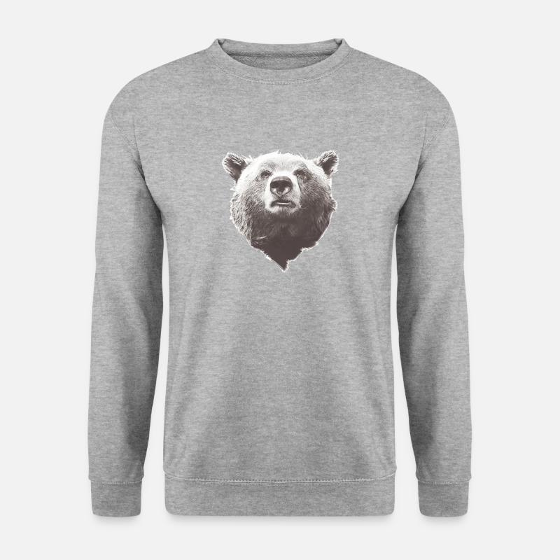 Bear bears bear head grizzly bear brown bear daddy father - Unisex Sweatshirt - salt & pepper