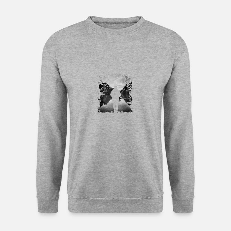 Walk Alone to The River - Unisex Sweatshirt - salt & pepper