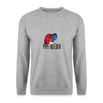 Pipe-Welder - Unisex Sweatshirt - salt & pepper - Front - Alina (178cm) & Michal (187cm)