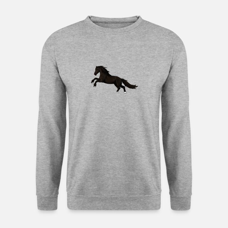 WILDPFERD Pferd - Unisex Pullover - Weißgrau meliert