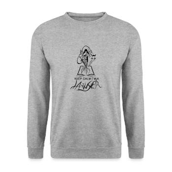 Jurist - Unisex Pullover - Weißgrau meliert - Vorne - Alina (178cm) & Michal (187cm)