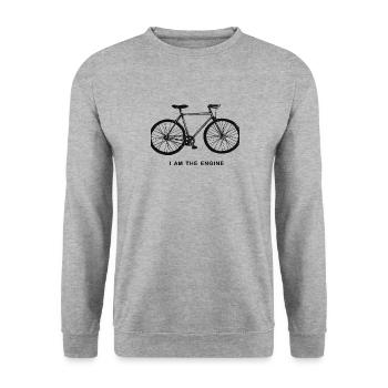 Je suis le moteur - Sweat-shirt Unisexe - gris chiné - Devant - Alina (178cm) & Michal (187cm)