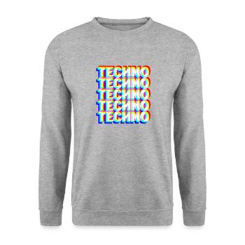TECHNO DJ Raver Goa Rave Party Festival Cadeau - Sweat-shirt Unisexe - gris chiné - Devant - Alina (178cm) & Michal (187cm)