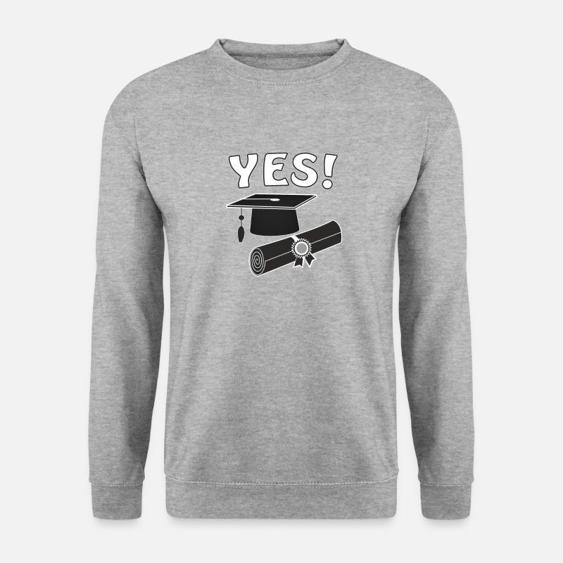 Doktorhut YES - Unisex Pullover - Weißgrau meliert