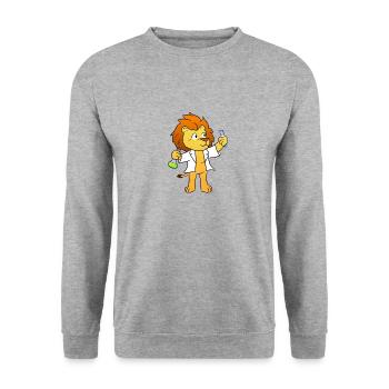 Chemistry lion chemist - Unisex Sweatshirt - salt & pepper - Front - Alina (178cm) & Michal (187cm)