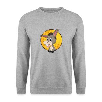 Gift idea donkey fans, boys, children, girls - Unisex Sweatshirt - salt & pepper - Front - Alina (178cm) & Michal (187cm)