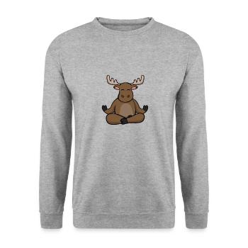 Yoga moose - Unisex Sweatshirt - salt & pepper - Front - Alina (178cm) & Michal (187cm)