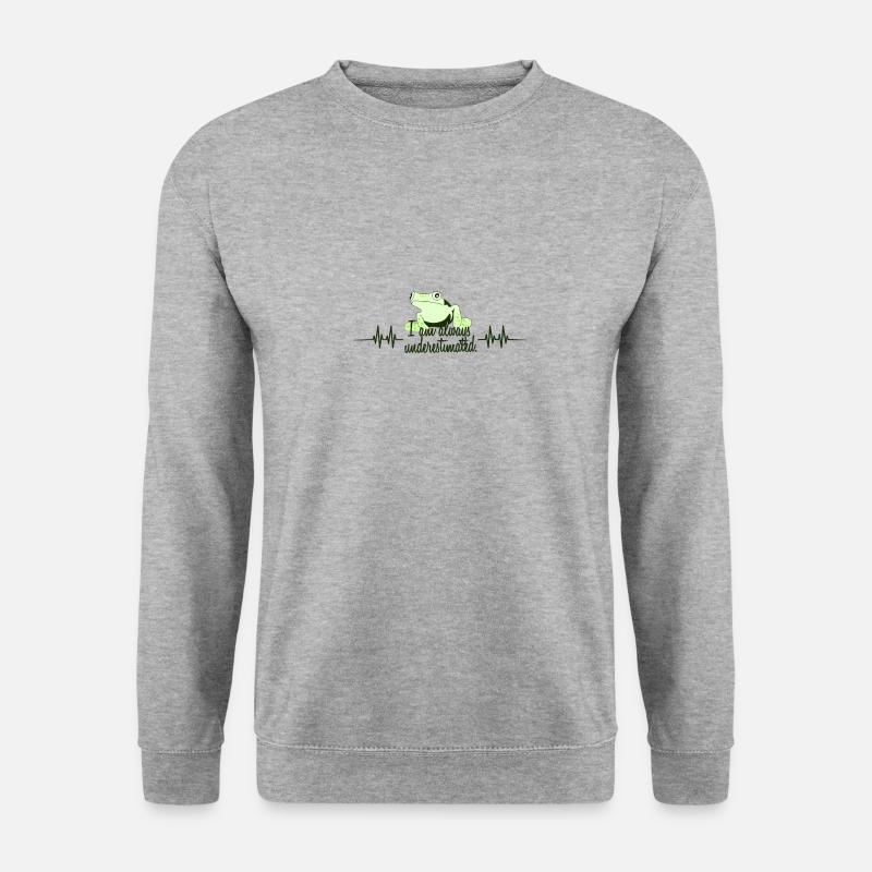 Herzschlag Natur Frosch - Unisex Pullover - Weißgrau meliert