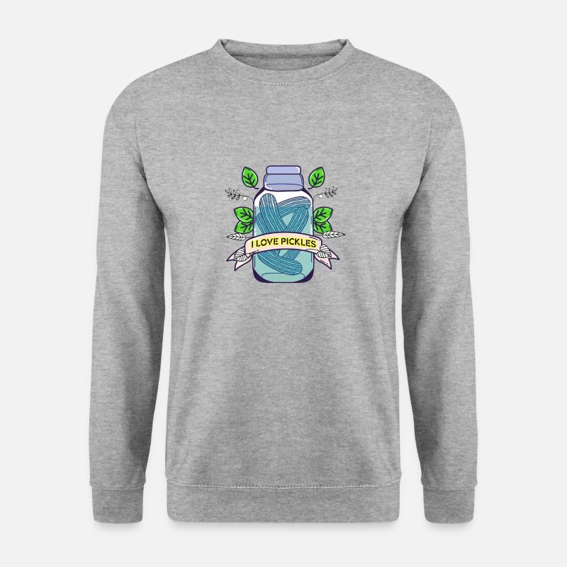 Pickles - Unisex Pullover - Weißgrau meliert