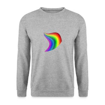 arc en ciel - Sweat-shirt Unisexe - gris chiné - Devant - Alina (178cm) & Michal (187cm)