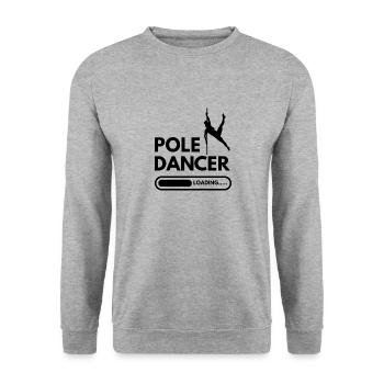 Pole Dancer disant cadeau danse sport danse - Sweat-shirt Unisexe - gris chiné - Devant - Alina (178cm) & Michal (187cm)