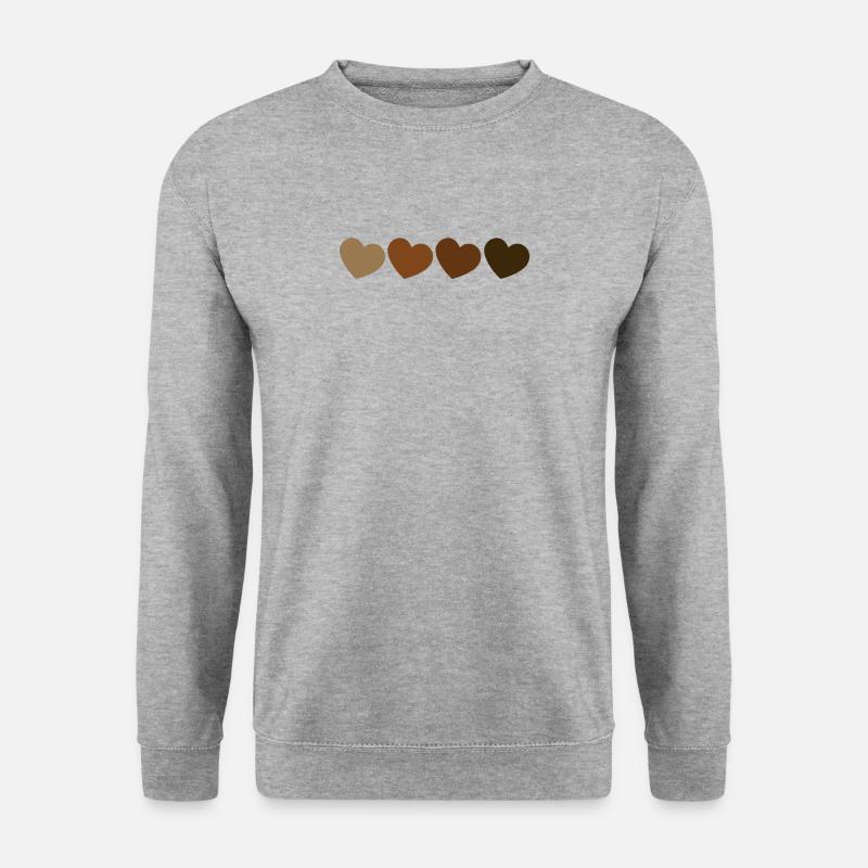BLM Herzen - Unisex Pullover - Weißgrau meliert