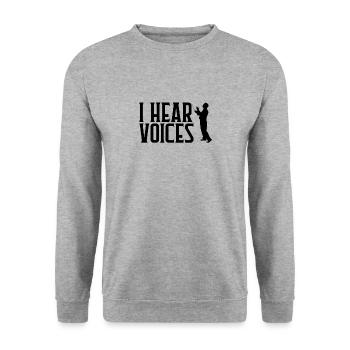 Choir director conductor sayings orchestra chief gift - Unisex Sweatshirt - salt & pepper - Front - Alina (178cm) & Michal (187cm)
