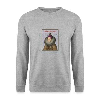 Punk Vintage - Unisex Pullover - Weißgrau meliert - Vorne - Alina (178cm) & Michal (187cm)