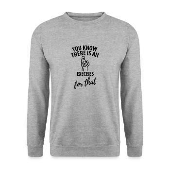 Physiotherapist funny gift saying funny - Unisex Sweatshirt - salt & pepper - Front - Alina (178cm) & Michal (187cm)
