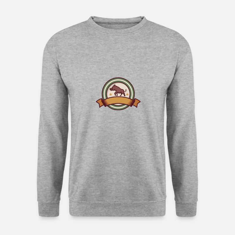Logo des Jagdwettbewerbs. - Unisex Pullover - Weißgrau meliert