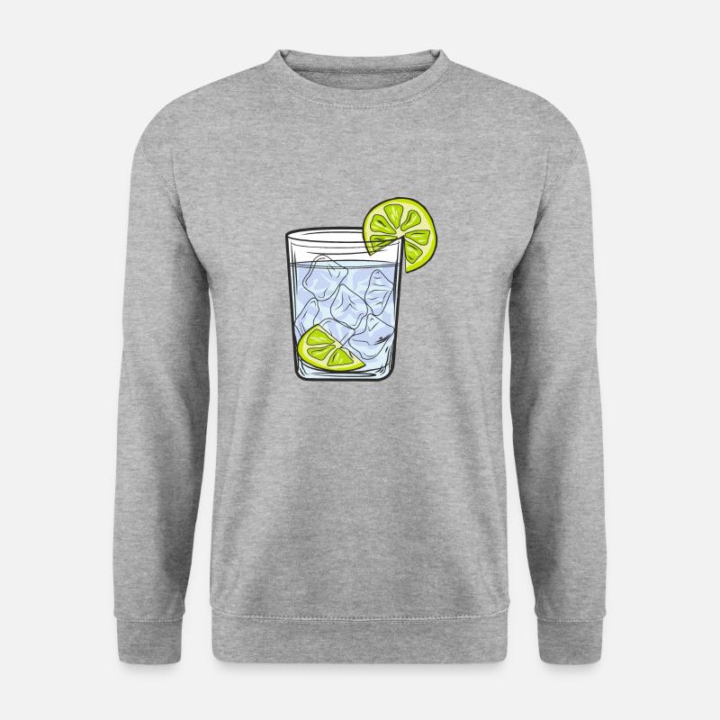 GIN GLAS - Unisex Pullover - Weißgrau meliert