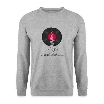 Gebrochene disco de Vinilo LP Derramar Hinweise - Sweat-shirt Unisexe - gris chiné - Devant - Alina (178cm) & Michal (187cm)