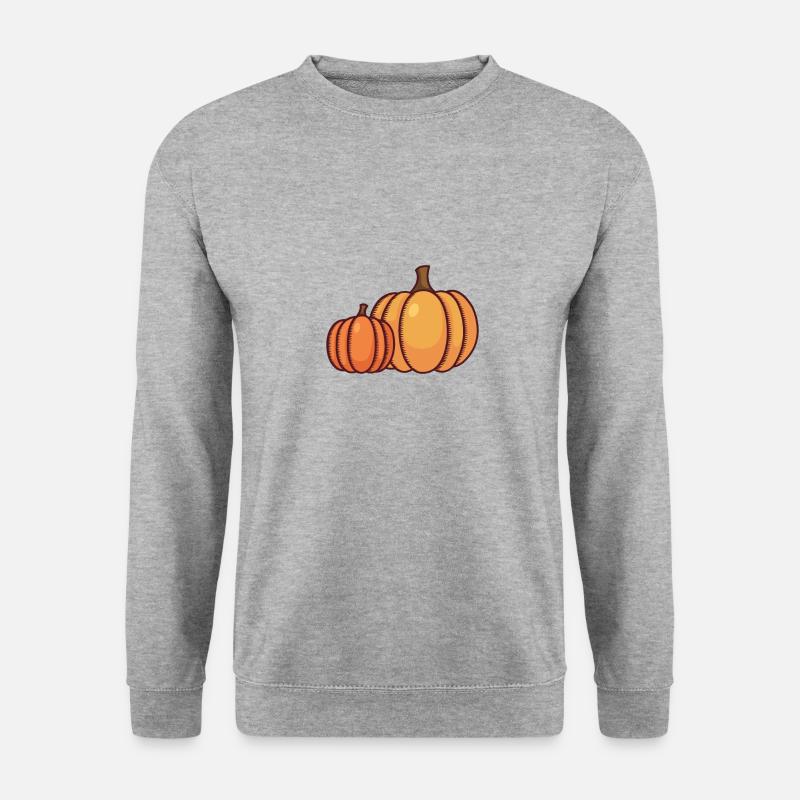 Kürbisse - Unisex Pullover - Weißgrau meliert