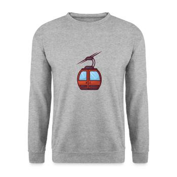 Gondola Cable Car Lift - Unisex Sweatshirt - salt & pepper - Front - Alina (178cm) & Michal (187cm)