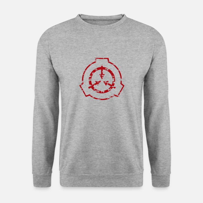 SCP Rotes Symbol - Unisex Pullover - Weißgrau meliert