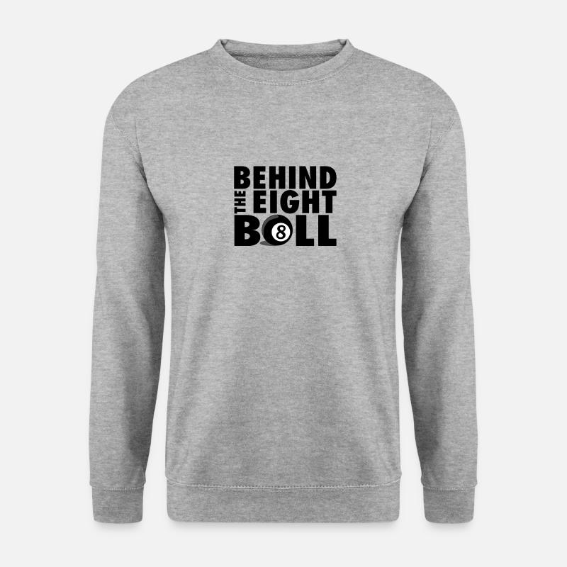 Billiard schwarze Acht - Unisex Pullover - Weißgrau meliert