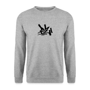 Team Dz - Unisex Sweatshirt - salt & pepper - Front - Alina (178cm) & Michal (187cm)