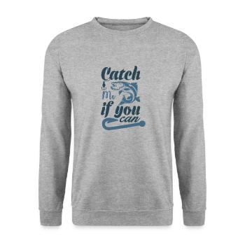 Fischer fischen frische Fische - Unisex Pullover - Weißgrau meliert - Vorne - Alina (178cm) & Michal (187cm)