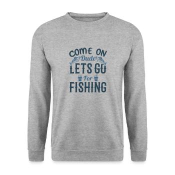 Fischer fischen frische Fische - Unisex Pullover - Weißgrau meliert - Vorne - Alina (178cm) & Michal (187cm)