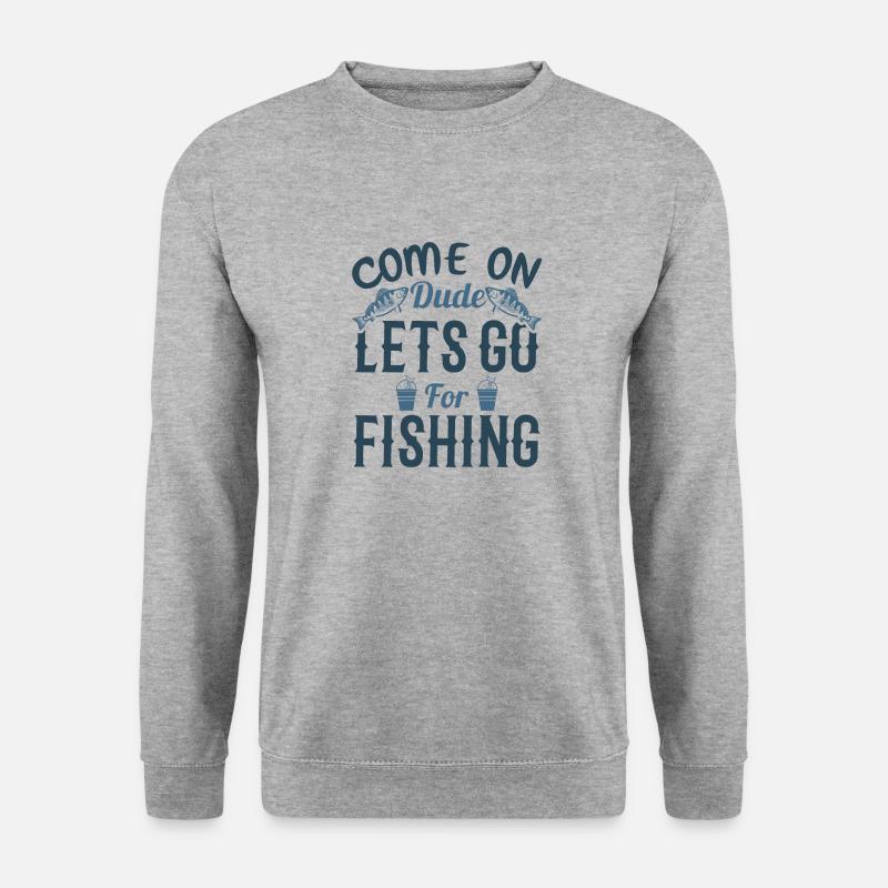 Fischer fischen frische Fische - Unisex Pullover - Weißgrau meliert