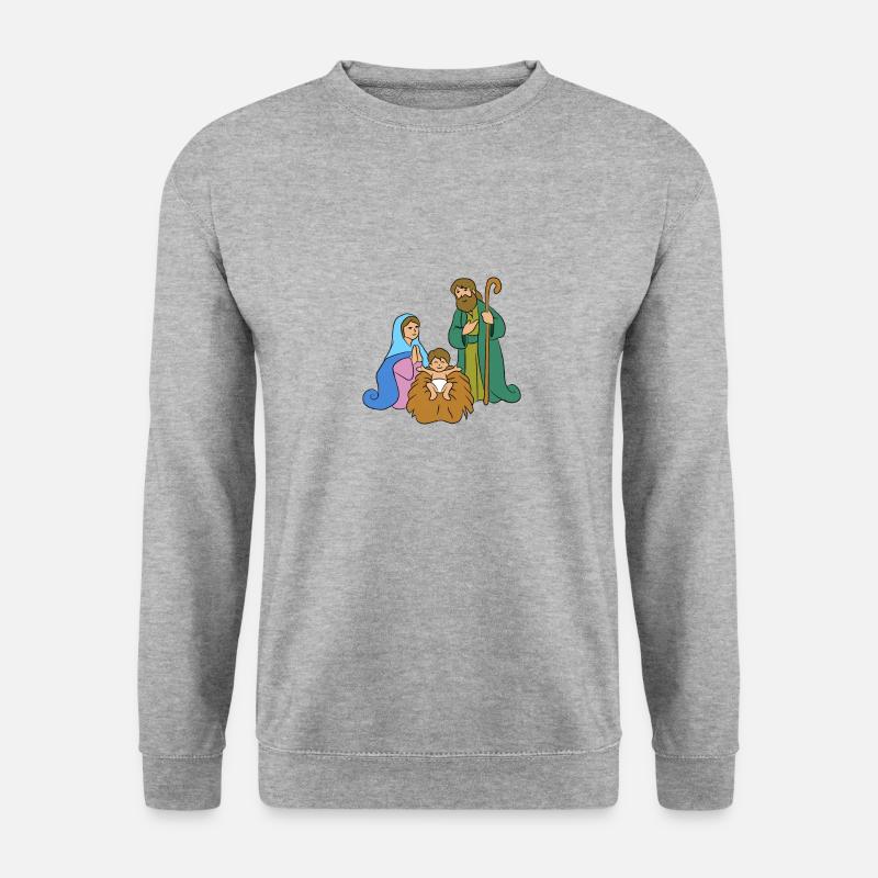 Heilige Familie - Unisex Pullover - Weißgrau meliert