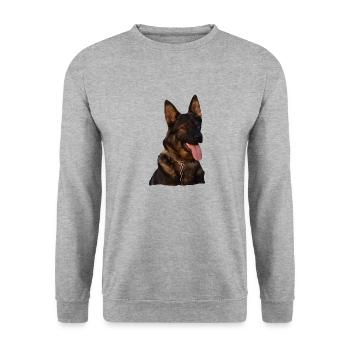 Chien de marche berger allemand berger gris - Sweat-shirt Unisexe - gris chiné - Devant - Alina (178cm) & Michal (187cm)