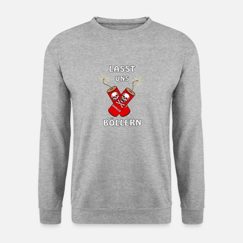 LASST UNS BÖLLERN - Unisex Pullover - Weißgrau meliert