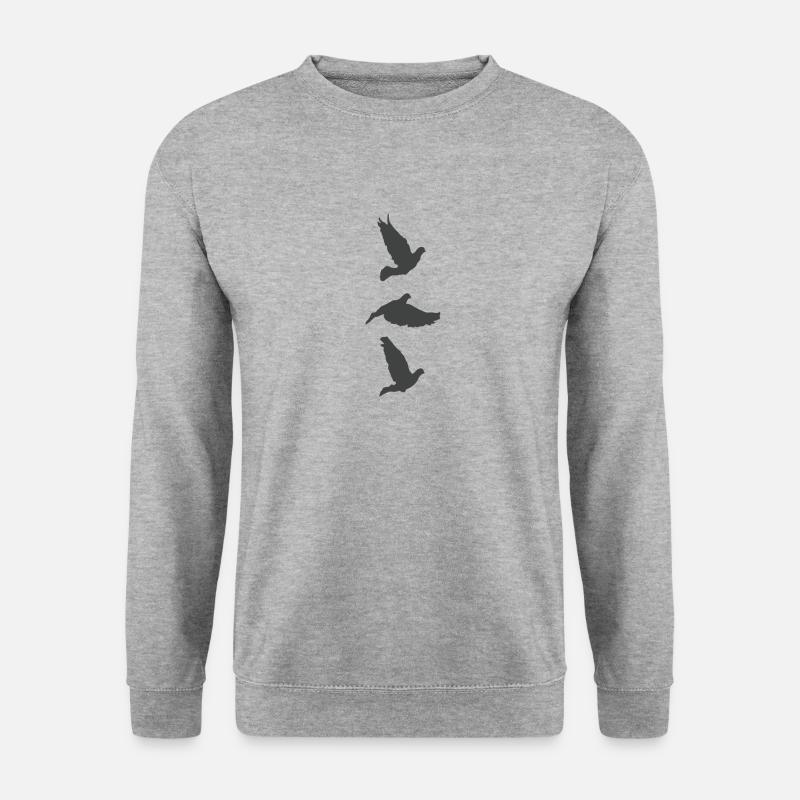 brieftaube racing pigeon - Unisex Pullover - Weißgrau meliert