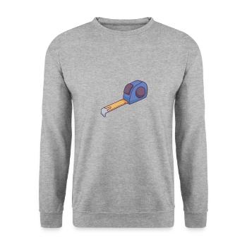 Ruban à mesurer Trademen - Sweat-shirt Unisexe - gris chiné - Devant - Alina (178cm) & Michal (187cm)