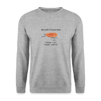 Pizza Mathe Pi Student Ingenieur Professor - Unisex Pullover - Weißgrau meliert - Vorne - Alina (178cm) & Michal (187cm)