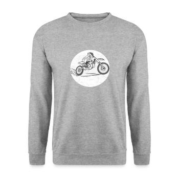 MOTOCROOS SW - Unisex Sweatshirt - salt & pepper - Front - Alina (178cm) & Michal (187cm)