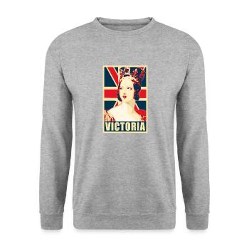 Queen Victoria - Unisex Sweatshirt - salt & pepper - Front - Alina (178cm) & Michal (187cm)